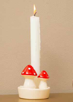 CANDLE HOLDER SCENERY WITH MUSHROOMS