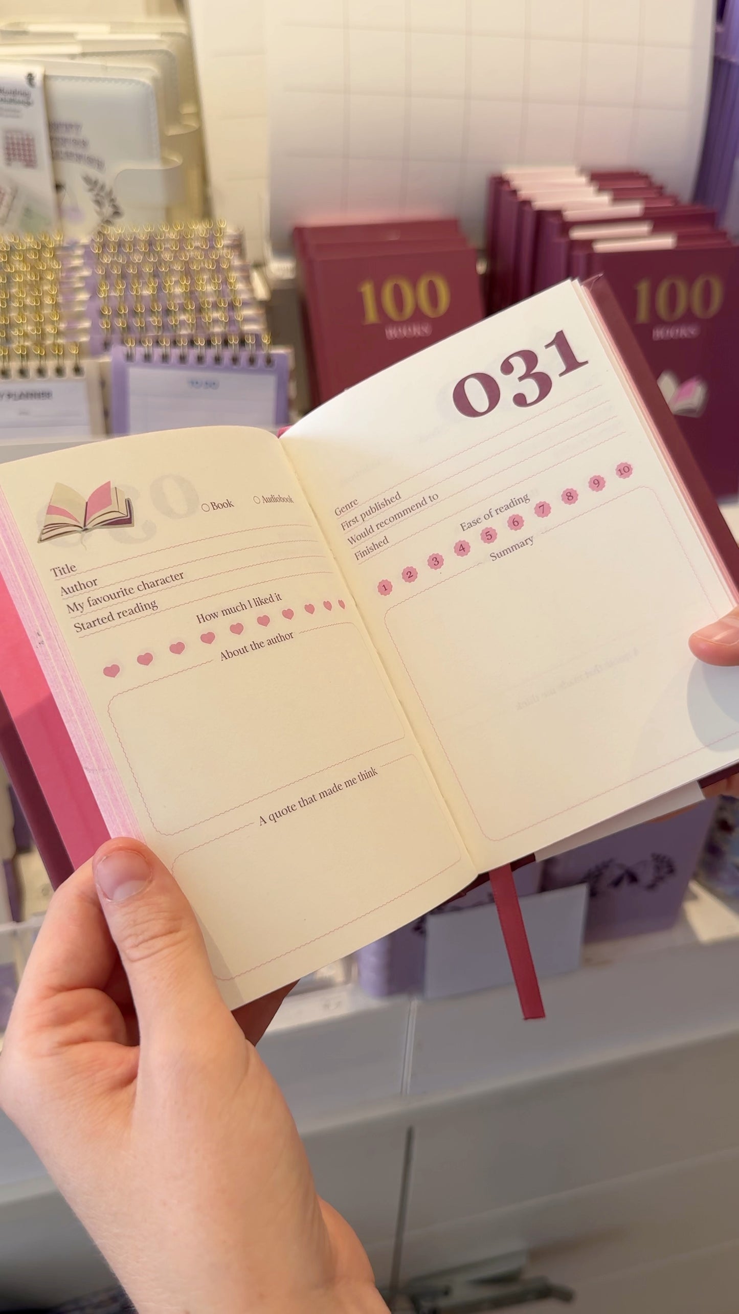 Bordo A6 100 Kitap Günlüğü