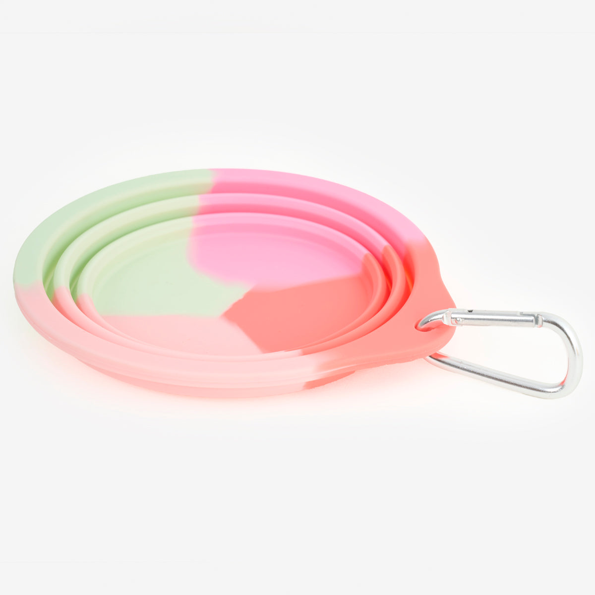 Pembe Katlanabilir Evcil Hayvan Yemek Kasesi