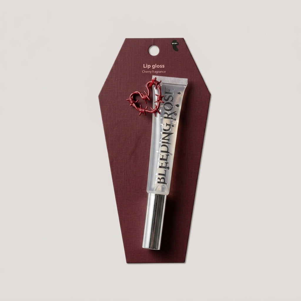 Lip gloss with heart charm - Rose fragrance