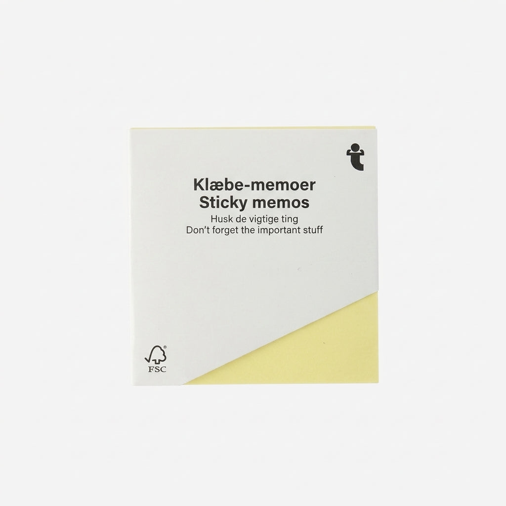 STICKY MEMO 7,5 X 7,5CM YELLOW