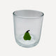 DRINKING GLASS WITH EMBOSSED PEARS