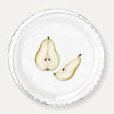 PLATE GLASS W. EMBOSSED PEAR LARGE 15 CM