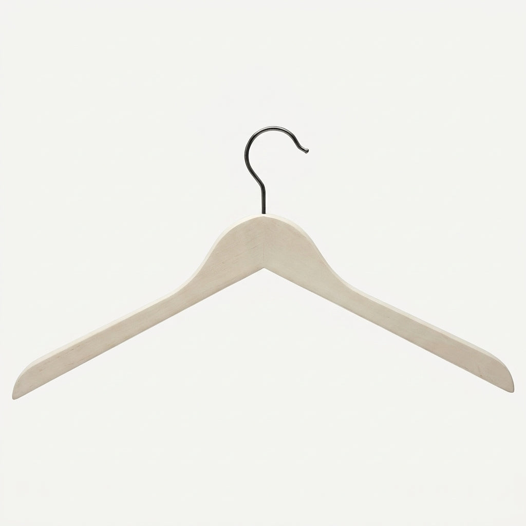 White wooden hangers - 2 pcs 