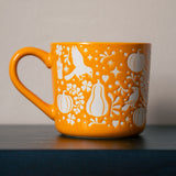 Balkabağı Desenli Porselen Kupa 480 ml