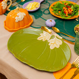 PLATE CERAMIC PUMPKIN SHAPE LARGE