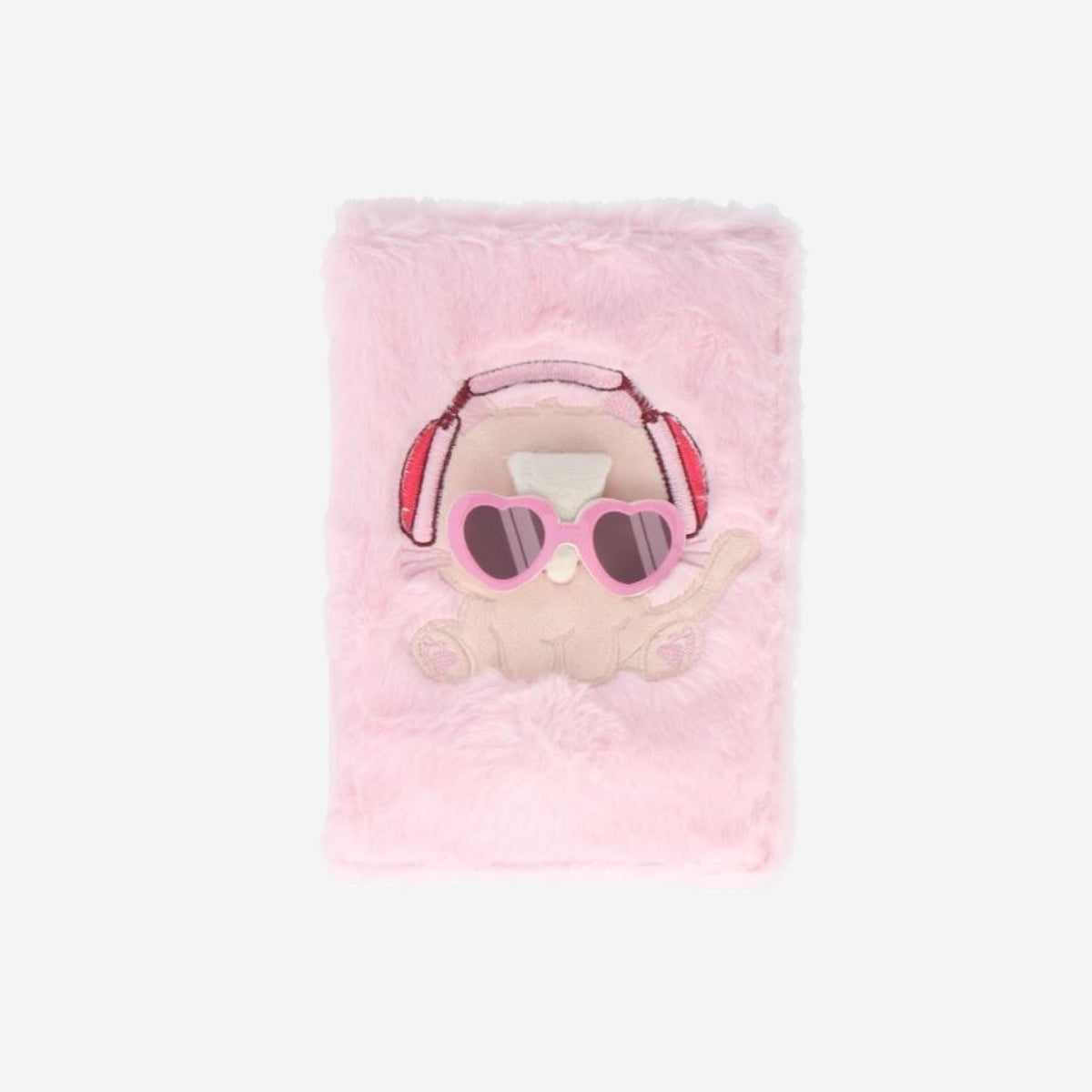 Kedi Desenli Pembe Peluş A5 Defter