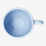 MUG WITH HANDEL FLOWER HEADS EMBOSSED BLUE BACKGROUND COLOR