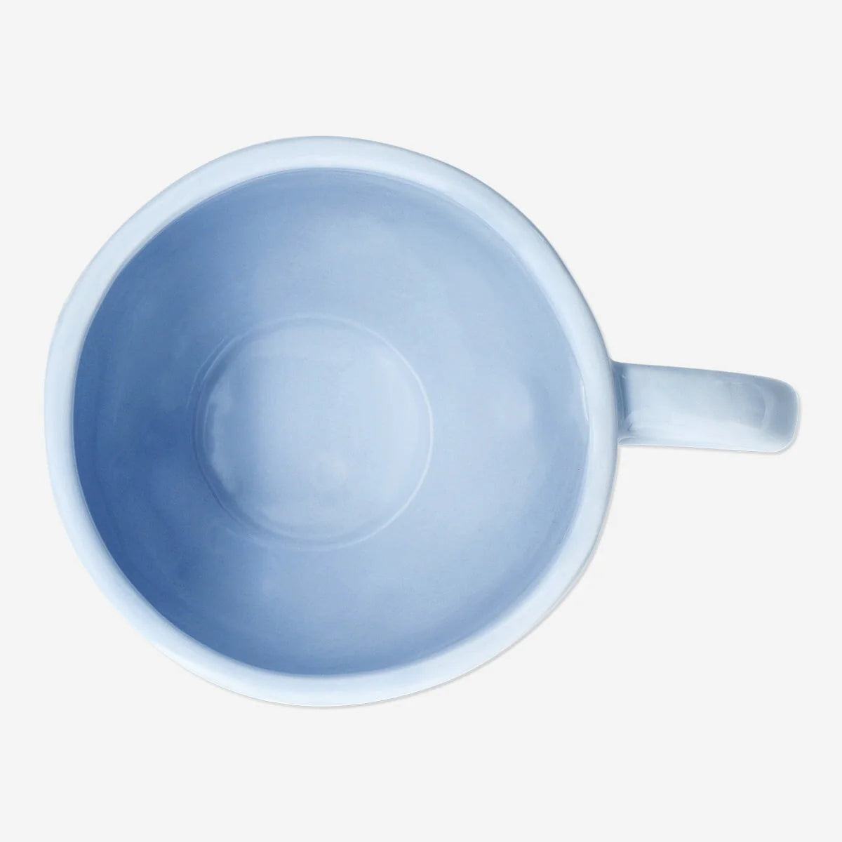 MUG WITH HANDEL FLOWER HEADS EMBOSSED BLUE BACKGROUND COLOR