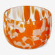 BOWL GLASS SMALL COLORED DOTS DESIGN ORANGE