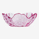 TEALIGHT HOLDER GLASS FLOWER SHAPE PINK