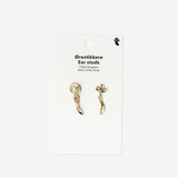 EARRINGS GOLDEN HAMMERED SEA LOOK