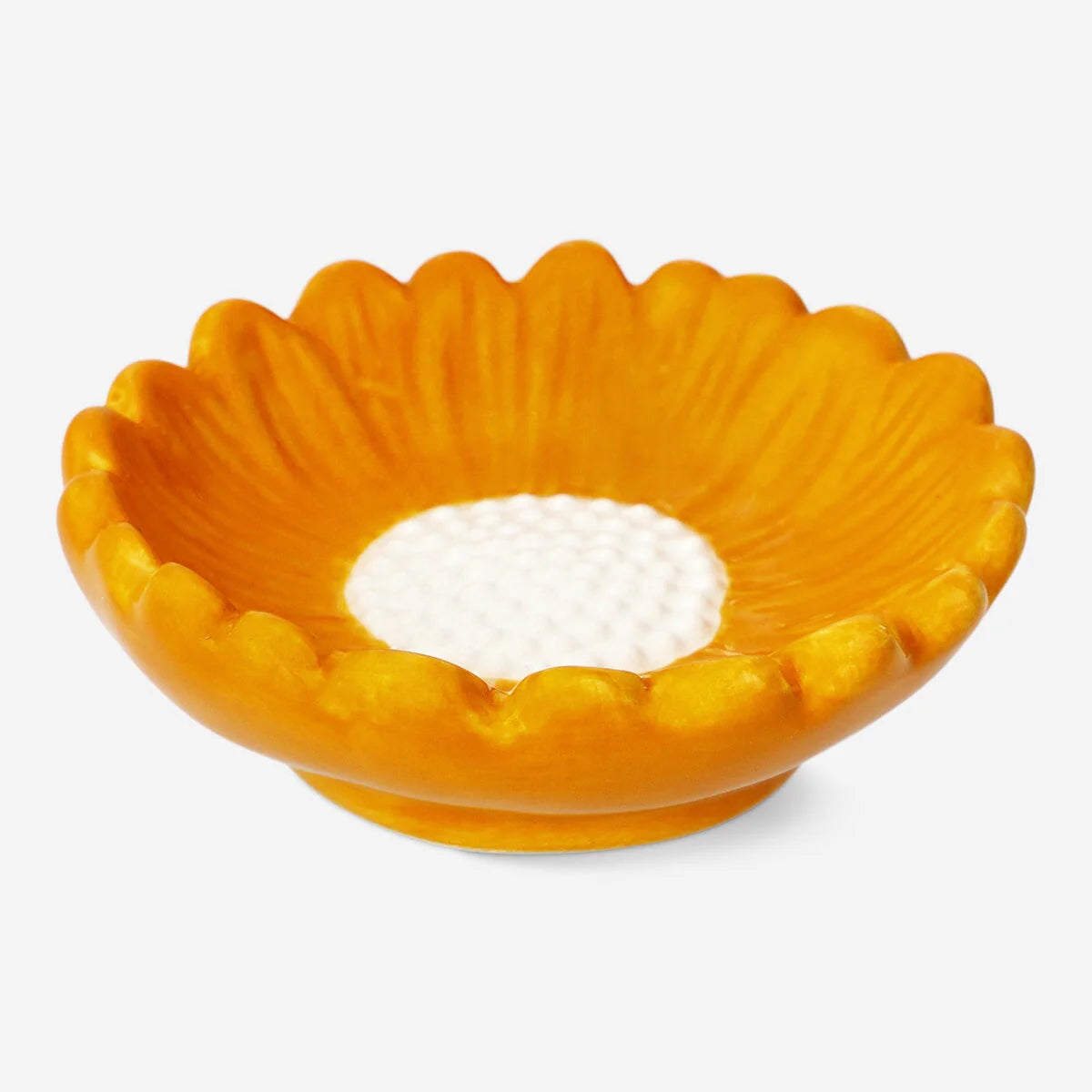Turuncu Çiçek Şekilli Küçük Tabak 8,8 cm