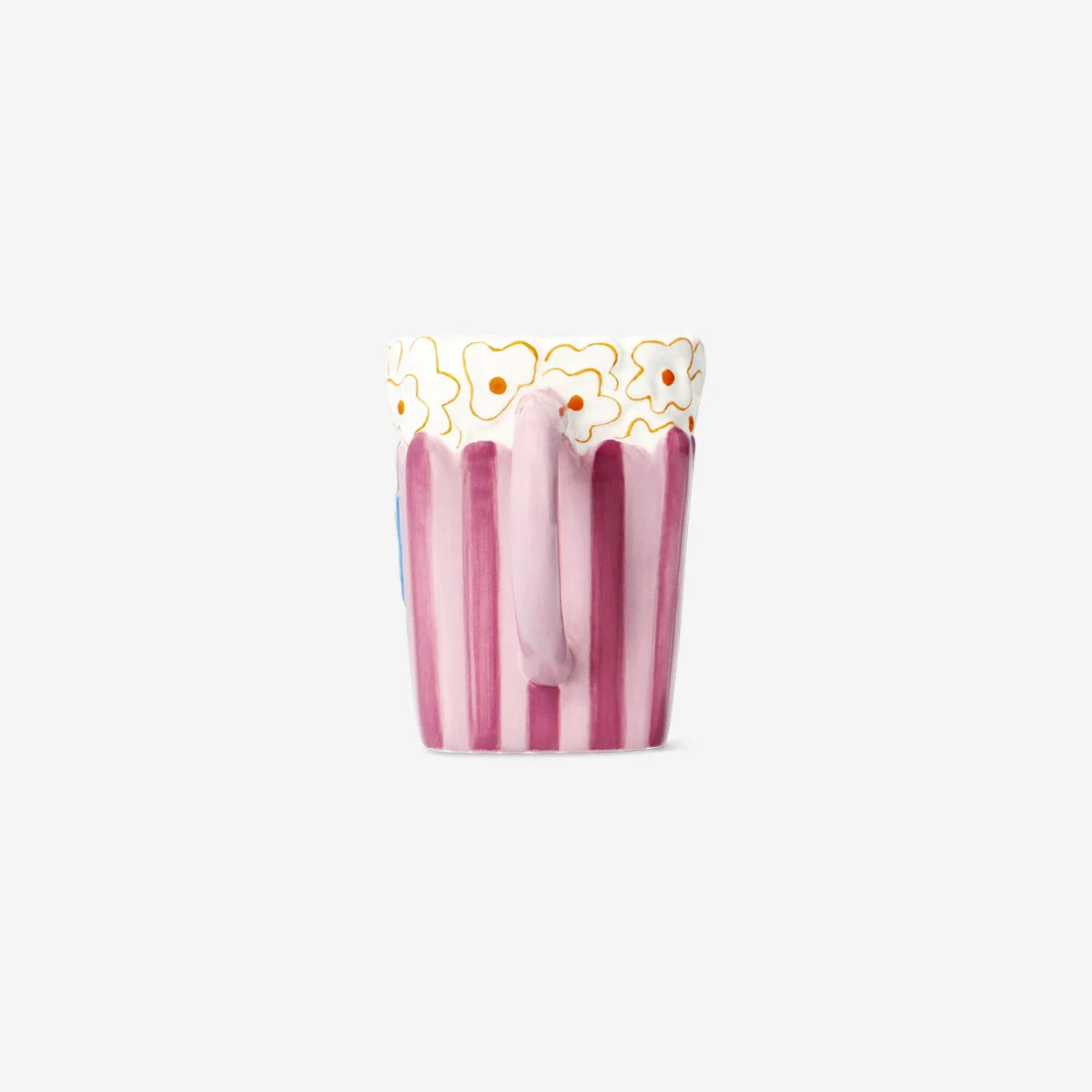 Popcorn Şeklinde Mor Seramik Kupa