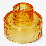 REVERSIBLE GLASS CANDLE & TEALIGHT HOLDER ORANGE