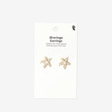 EARRINGS STUDS SEASTAR WITH PEARLS