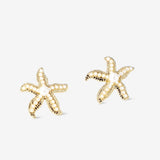 EARRINGS STUDS SEASTAR WITH PEARLS