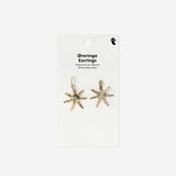 EARRINGS STAR WITH COLORED STONE