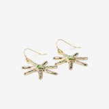 EARRINGS STAR WITH COLORED STONE