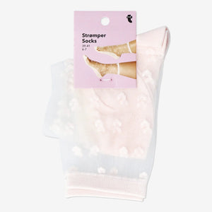 SOCKS TRANSPARENT W HEARTS 39/41